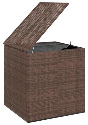 Obrázok produktu pre Úložný box – Veľký záhradný box, 100 x 97,5 cm – Odolný voči poveternostným vplyvom, vyrobený z PE ratanu, s plynovou pružinou