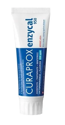 Immagine prodotto di Curaprox | Dentifricio - Dentifricio Enzycal 950 Ppm 75 Ml - Gusto menta - Protezione dello smalto - Antibatterico