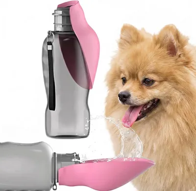 Imagen del producto de Botella para agua para perros, sin BPA, 800 ml, de silicona, ideal para llevar ContiGo!