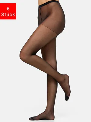 Produktbild von NUR DIE Damen Feinstrumpfhose 6-Pack Supersitz - schwarz - Größe 36-40