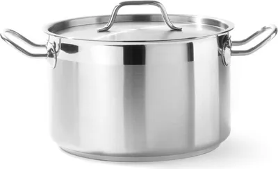Imagen del producto de HENDI: Olla para carne con tapa, acero inoxidable, 240x150 mm, 7 litros. Línea Profesional