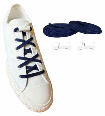 schnuersenkel elastisch blau navy magnete weiss schuhe
