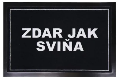 Obrázek produktu pro 40x60 cm Rohožka Zdar jak sviňa 40x60 cm - na ven i na doma