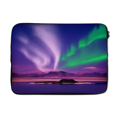 Produktbild von MuchoWow® Laptop Hülle 14 ZollNordlichter - Schnee - Natur Laptoptasche - Laptoptasche - Stoßsicher - Schutzhaube