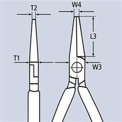 Obrázok produktu pre Knipex 26 13 200, Kombinačky, 2,5 mm, 7,3 cm, Chrómovo-vanádová oceľ, Červená, 200 mm