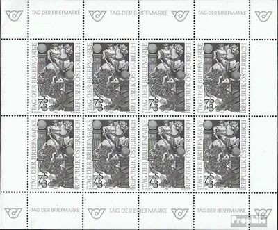 Produktbild von Briefmarken Österreich 1993 Mi 2097S Kleinbogen (kompl.Ausg.) Schwarzdruck postfrisch Tag der Briefmarke