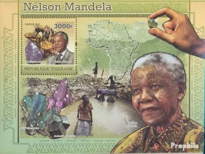 Produktbild von Briefmarken Togo 2011 Mi Block 605 (kompl. Ausgabe) postfrisch Nelson Mandela und Mineralien