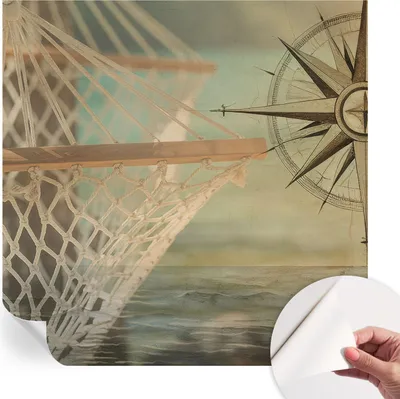 Produktbild von Selbstklebende Wandtapete - Dekorative Tapete für Wohnzimmer - Klebefolie für Wandbilder - Tapetenfolie für Wanddekoration - 250x250 cm - Entspannung am Meer