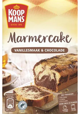 Produktbild von Koopmans Marmercake Backmischung 400g – Saftiger Marmorkuchen schnell zubereitet