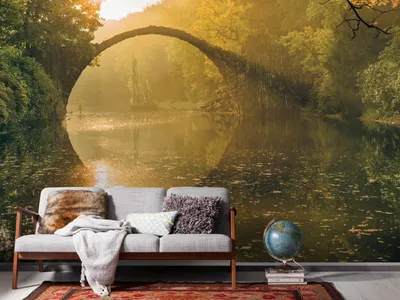 Produktbild von Komar Vlies Fototapete - Devil's Bridge - Größe: 400 x 250 cm (Breite x Höhe) - 4 Bahnen, Wohnzimmer, Schlafzimmer, Tapete