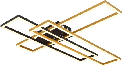 Produktbild von LED Deckenleuchte, beweglich, gold, schwarz, L 80 cm