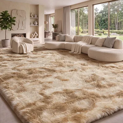 Obrázok produktu pre Hochflorový koberec 120x160 cm, protišmykový a prateľný