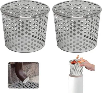 Produktbild von Famanu Dachrinnen mit Laubschutz 2 Stück - Edelstahl, 85-100 mm