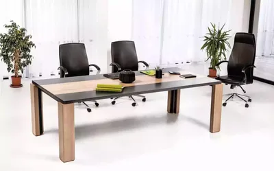 Produktbild von Meeting Table Besprechungstisch Tisch Konferenztisch Schwarz Braun 226cm