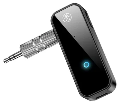 Produktbild von Bluetooth Adapter Auto AUX 2-in-1 mit Mikrofon, kabelloser Empfänger Sender, Freisprechen & Musikübertragung für Auto, 10m Reichweite