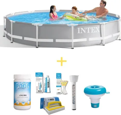 Produktbild von Intex Prism Frame Pool - 366 x 76 cm - Inklusive WAYS Wartungspaket