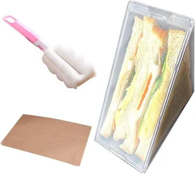 Produktbild von Einweg Sandwichhalter mit Reinigungsbürste und Saugpapier
