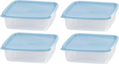 Image de Boîte MagicHome Lunchbox set YH128, lot de 4 pieces, 1000 ml, 177x177x58 mm, carrée, Clip