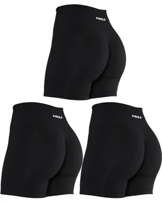 Produktbild von AUROLA Intensify Workout-Shorts für Damen, nahtlos, Scrunch, kurz, Fitnessstudio