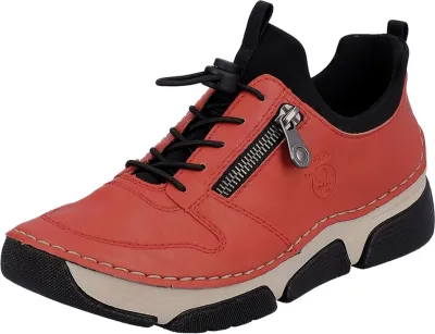 Produktbild von Rieker Damen Sneaker Halbschuh Ziernaht 45951, Größe:38 EU, Farbe:Rot