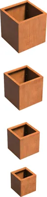 Produktbild von Adezz Carrez Connect ohne Boden aus Corten-Stahl Pflanzgefäß Pflanzkübel