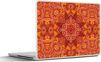 Produktbild von MuchoWow® Laptop Aufkleber Sticker Cover Mandala - Muster - Vintage - Orange - Rot 32.5x23.5 cm - Sticker für Laptop - Selbstklebend