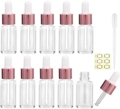 Obrázek produktu pro Solidchoice - 10 kusů skleněných lahviček o objemu 5 ml s kapátkem
