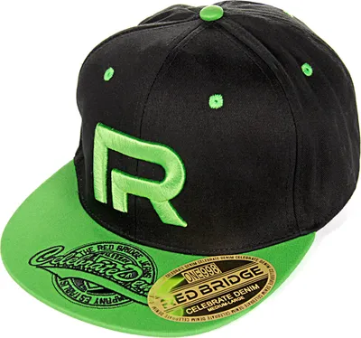 Produktbild von Red Bridge Uni R-Logo Snapback Cap Signature Bestickt Schwarz-Neongrün One Size