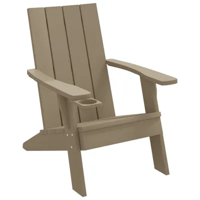 Produktbild von vidaXL Adirondack-Gartenstuhl Hellbraun 75x88,5x89,5 cm Polypropylen
