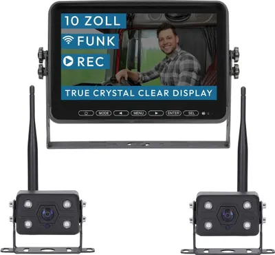 Produktbild von 10" FUNK-Set ELEMENT WIRED PRO HD XL | mit 2 Kameras | Wohnmobil & LKW bis 25 Meter RVS-24776