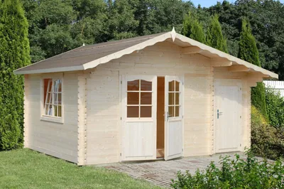 Produktbild von Gartenhaus Palmako Emma 14,2 m² inkl. Fußboden 513 x 410 cm natur