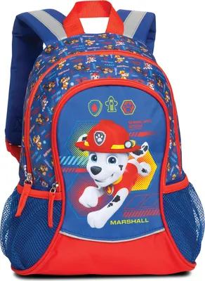 Immagine prodotto di Zaino per bambini Paw Patrol Marshall, zaino per asilo nido, blu/rosso