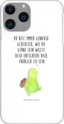 Produktbild von Mr. & Mrs. Panda Iphone 11 Pro Handyhülle Schildkröte Pfeifen - Weiß - Geschenk, Schildkröten, Depression, Trennung, Premium Kunststoff, Handy Case