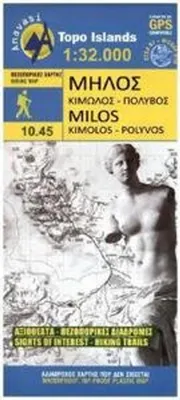 Produktbild von Hiking Map Wanderkarte Milos Kimolos - Polyvos