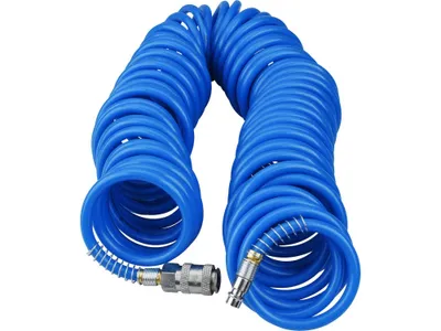 Produktbild von EXTOL PREMIUM 8865133 Schlauch-Luftspirale Polyurethanmit Messing-Schnellkupplungen, 1/4", Innen-ø6mm, L 15m