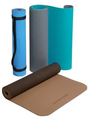 Produktbild von Yoga Matte Deuser TPE 183x61x0,6 cm>>>>Farbe: petrol-grau