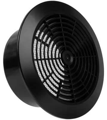 Image de Grille de ventilation ronde - Diamètre 15 cm - Plastique - Blanc - Pour plafond et mur