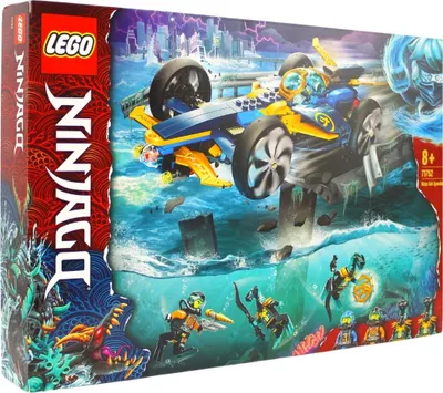 Produktbild von LEGO 71752 NINJAGO Ninja-Unterwasserspeeder, U-Boot Spielzeug, Set mit 4 Ninja Mini-Figuren