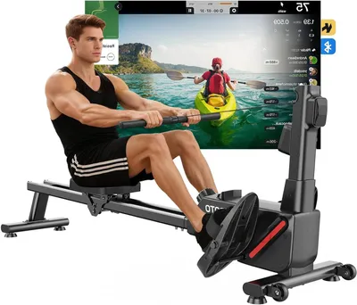 Zdjęcie produktu dla Wioślarz mechaniczny - Trening wioślarski - Wioślarz fitness - Urządzenie do ćwiczeń - Trening w domu - 16 poziomów oporu