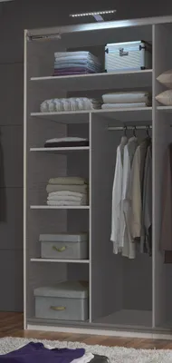 Produktbild von Inneneinteilung Zubehör für Kleiderschrank Nachbildung Leinen grau