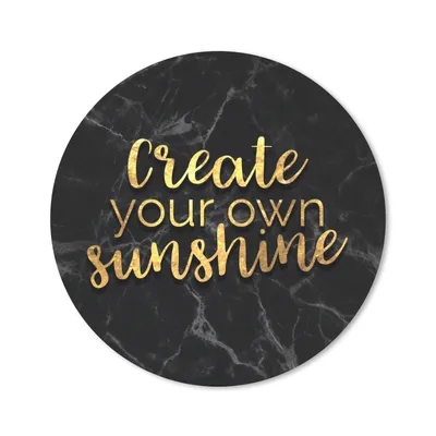 Produktbild von MuchoWow® Mauspad Mousepad Zitate - Sonne - Gold - Marmor 30x30 cm - Mousepads - Maus Mat - Pad - Mausunterlage - Tischunterlage - Schreibtischmatten