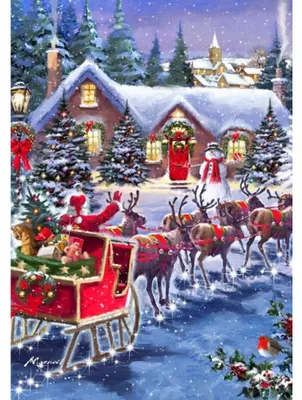 Obrázek produktu pro Bluebird Vánoční puzzle Santa a sáně - 500 dílků