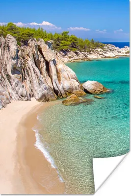 Produktbild von MuchoWow® Poster Meer - Strand - Sommer 40x60 cm - Plakate für die Wand - Poster Babyzimmer