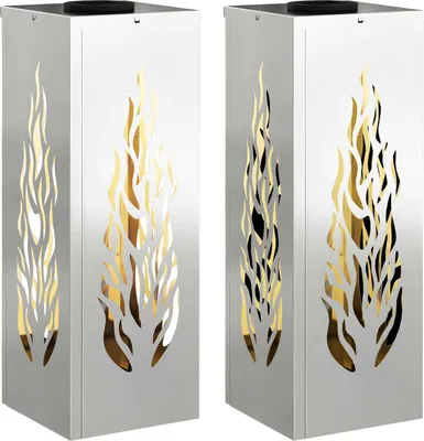 Immagine prodotto di Faro LED solare per sentieri 2 pcs Argento Acciaio zincato
