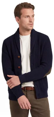 Produktbild von Weste Barbour dunkelblau mit elleboogstukken