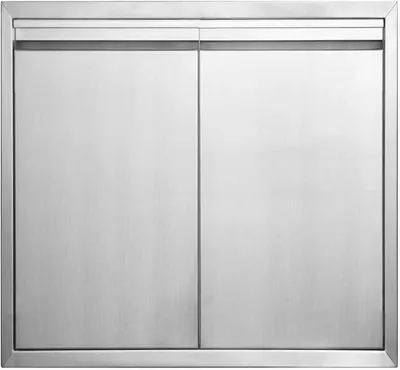 Productafbeelding van BBQ Toegangsdeur - Buitenkeuken Deur - Buiten koken - Roestvrij staal 304 - 60 x 60 cm - Zilver
