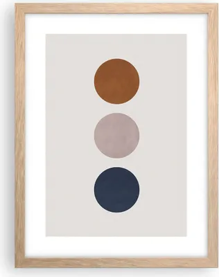 Produktbild von Gerahmtes Poster - Rahmen in heller Eiche - Minimalistisch Räder Modern - 30x40 cm - Wand Bild - Wanddeko - Wandbilder - Kunstposter - Wandposter - Bilderrahmen - Bilder - Kunstdruck - P2NPA30x40-4524