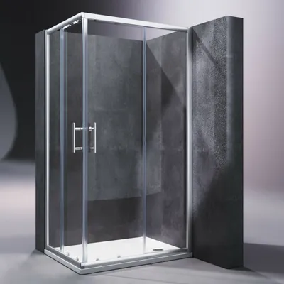 Produktbild von SONNI Duschkabine Eckeinstieg 70x100cm Eckdusche Schiebetür 185cm Doppel Duschtür ESG Glas Dusche