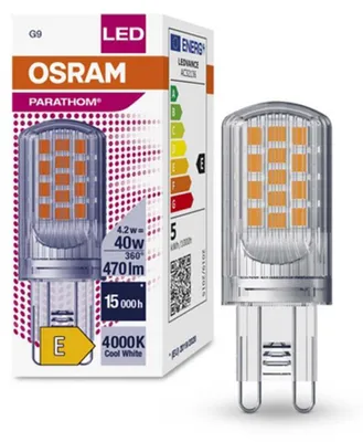 Produktbild von Osram P PIN 40 4.2W/4000 K G9 LED-Kapsel, Sockel G9, 4,2 Watt, tralweiß, 4000 K, 5kWh/1000h