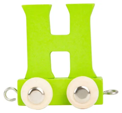 Immagine prodotto di Small Foot Trenino con lettere in legno, verde - Set di lettere giocattolo